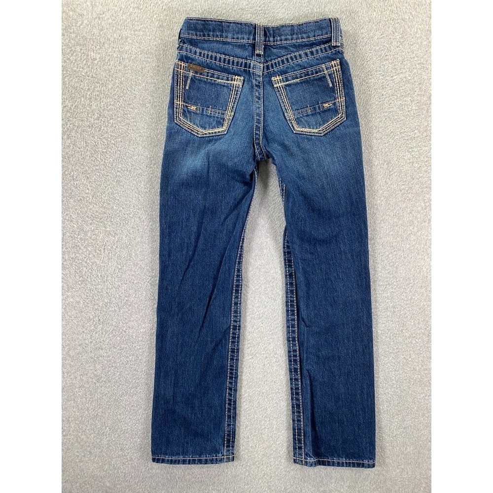 ARIAT Denim B5 Slim Jeans Boys Sz 12 Med Wash Adjustable Waist Western Wear - Picture 12 of 13